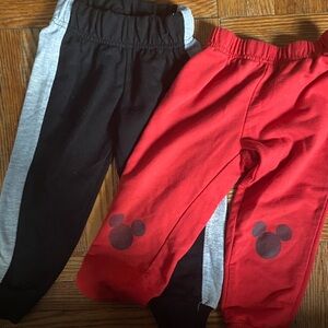 Mickey Mouse Joggers and Black joggers for kids bundle